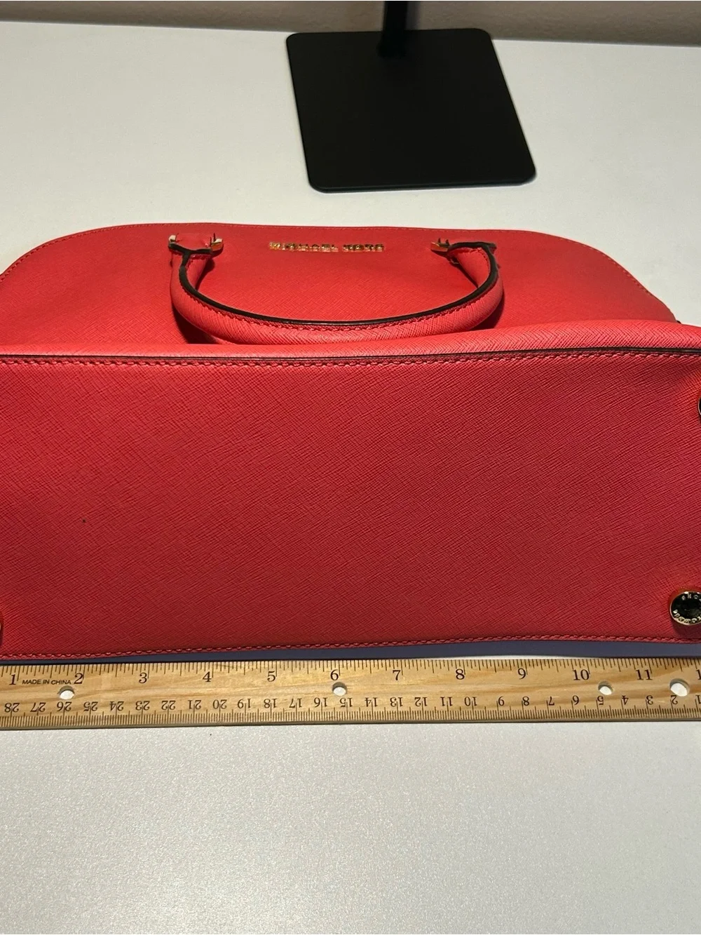 Michael Kors Cindy Coral Medium Satchel Crossbody Strap